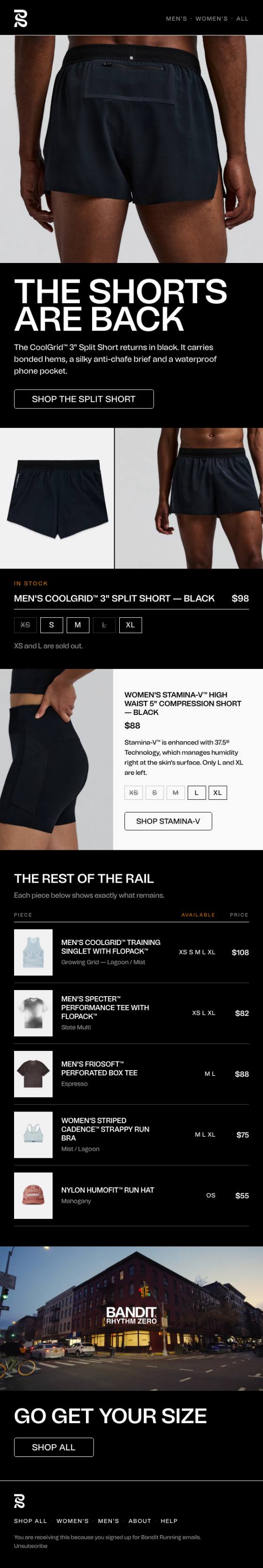 Bandit Running the Shorts Are Back
